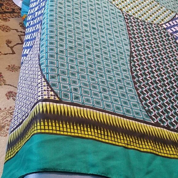 Apt9 Colorful Geometric Patterned Infinity Women's XL Scarf Granny Chic - Picture 2 of 7